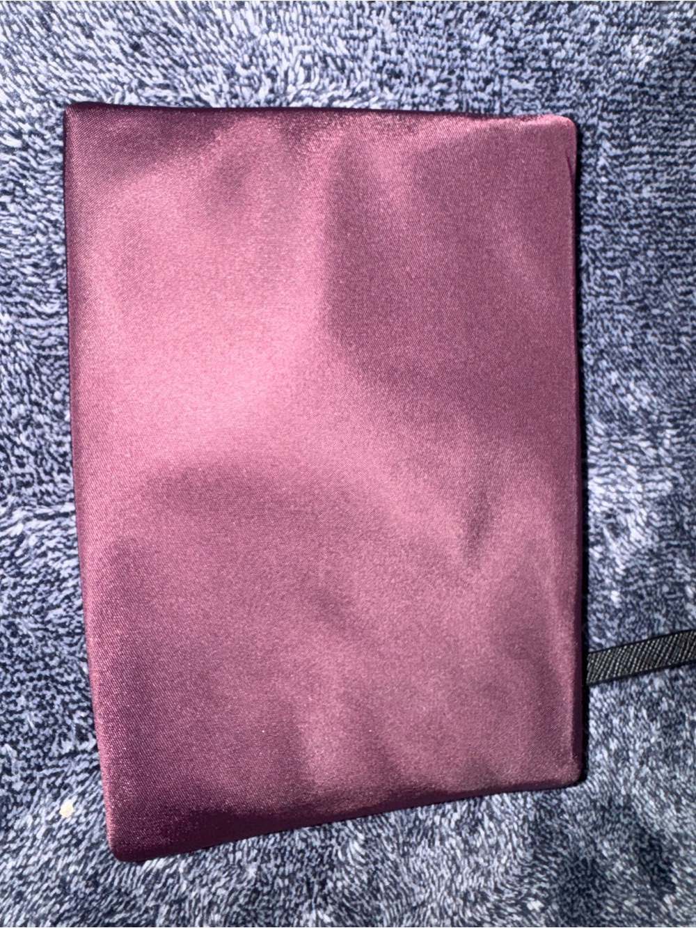 kate spade plum satin cosmetic pouch with gold hardware - Picture 4 of 5